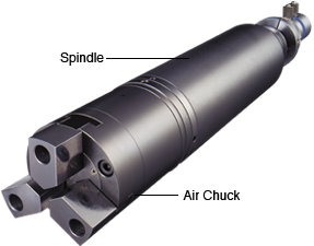 Spindle with an integrated air chuck